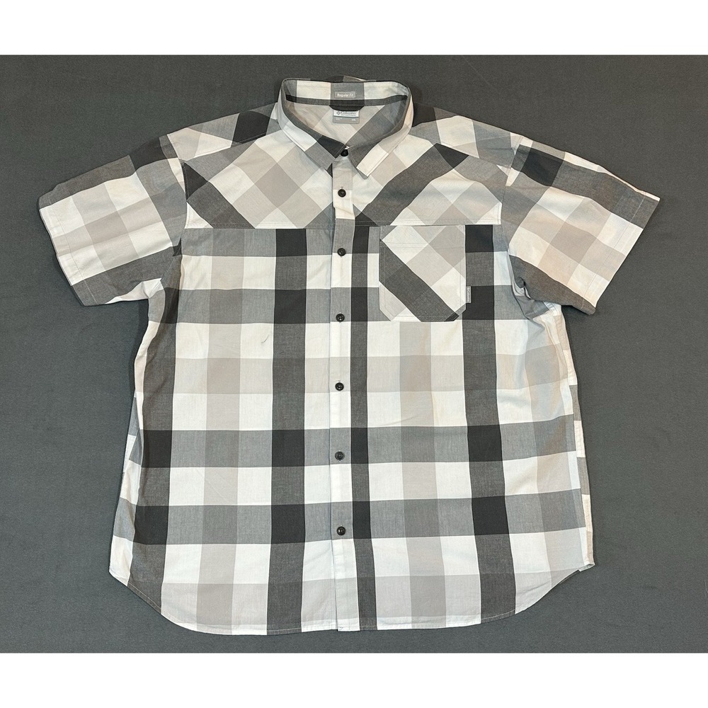 Columbia Shirt Mens Short Sleeve Button Down Regular Fit Size XXL